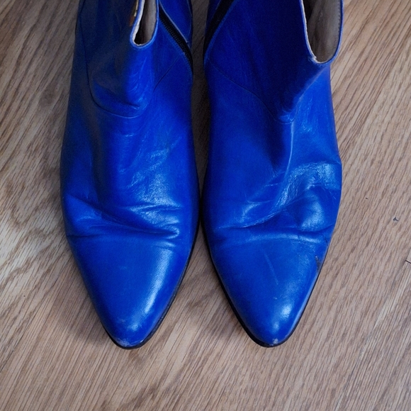 Vintage Leather men's boots Blue Size 8 - Picture 3 of 10